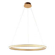 Mateo Satin Gold LED Ring Pendant