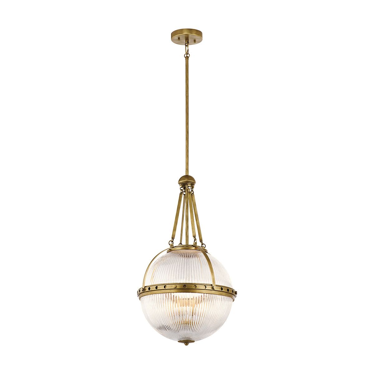 Aster 3Lt Centre Ceiling Light - Natural Brass Finish