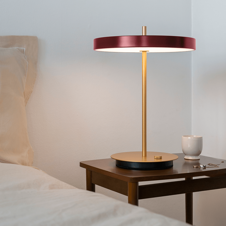 Asteria Table Lamp Ruby Red