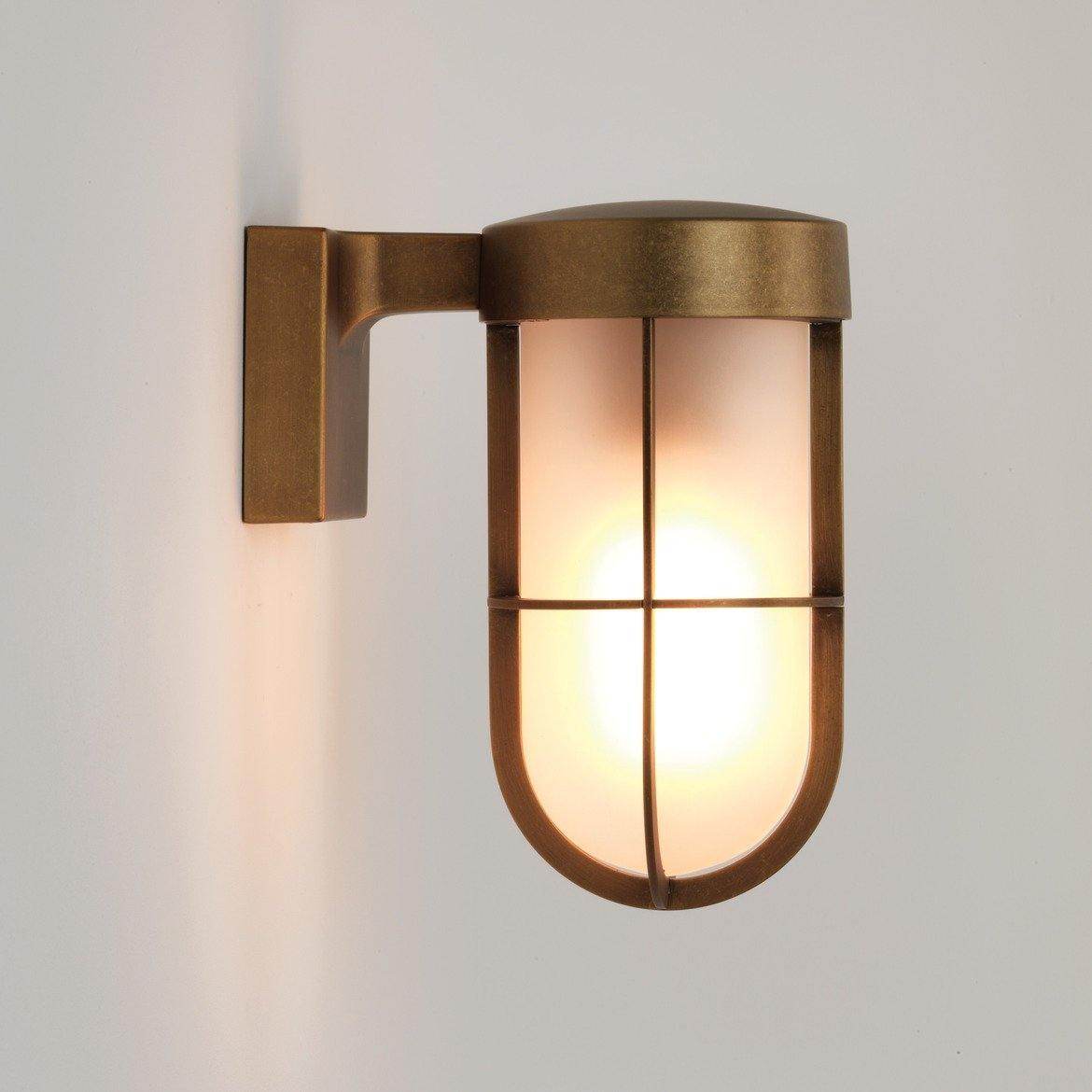 ASTRO | Cabin Wall Frosted Antique Brass | 1368008 - Cusack Lighting