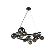 Astros Centre Ceiling Light  Matt Black Finish and Polished Brass-Finish - Cusack Lighting