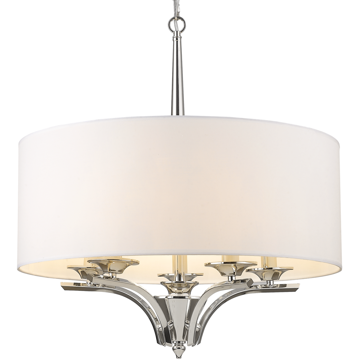 ATLANTA hanging shade light Nickel finish - Cusack Lighting