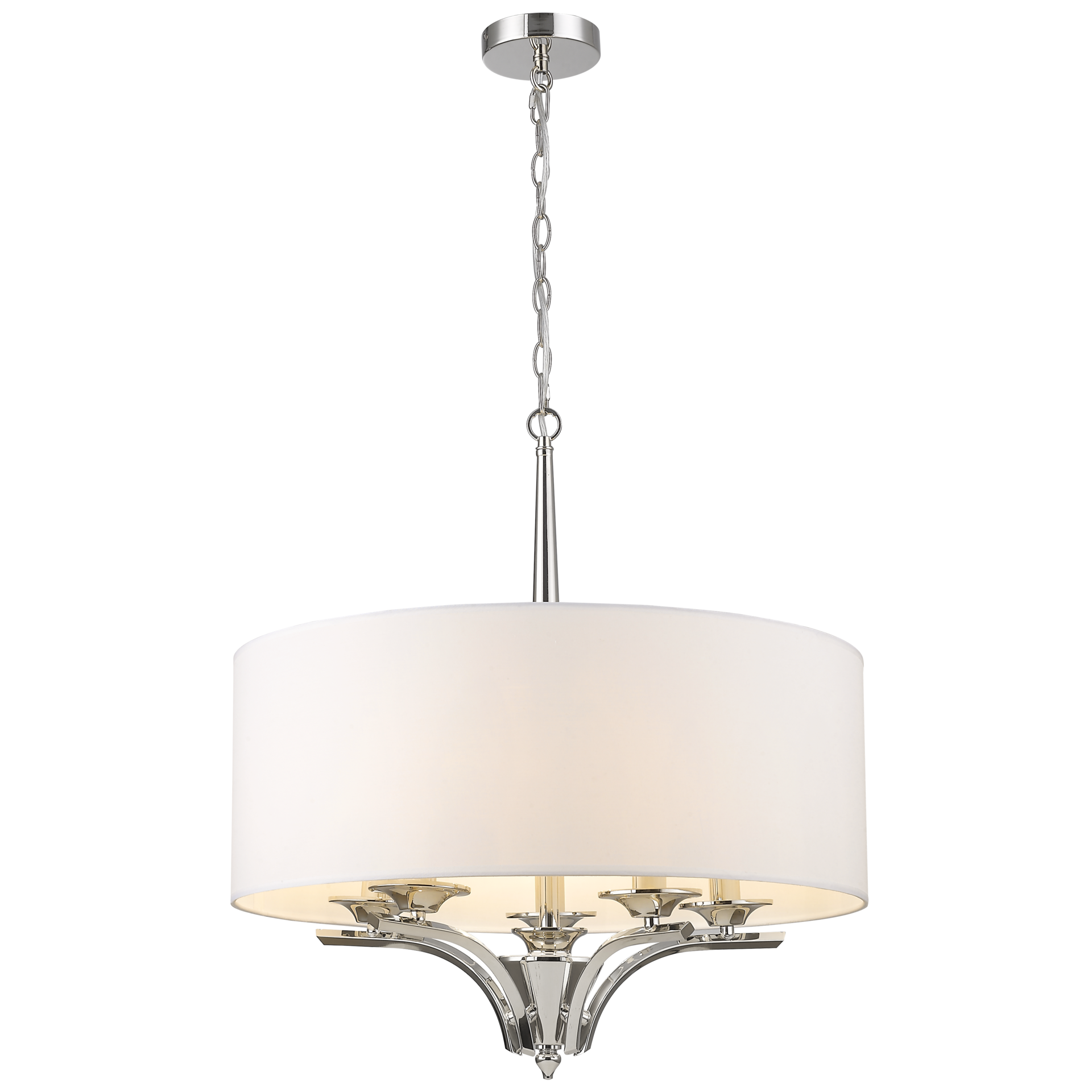 ATLANTA hanging shade light Nickel finish - Cusack Lighting