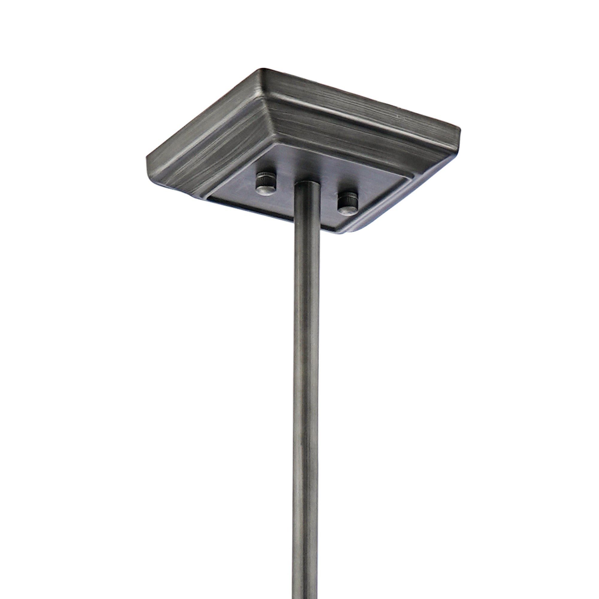 Attica Fixed Crystal Centre Ceiling Light/Semi Flush Light, 4/6/12Lt x E14, Pewter  &  Clear  &  Grain Glass