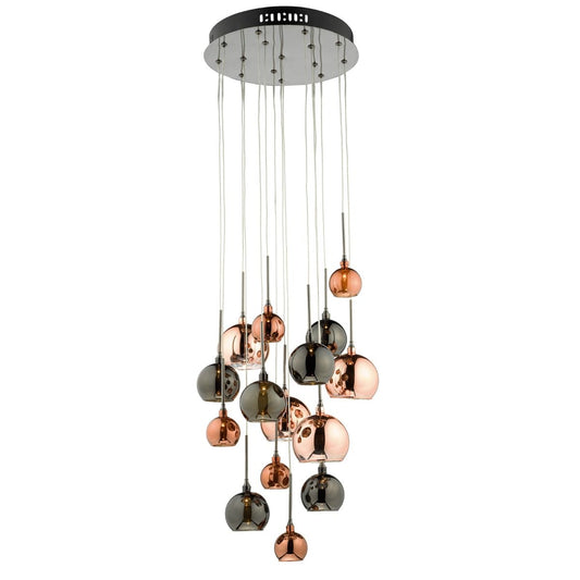 Aurelia 15 Light Cluster Fitting Copper & Bronze - Promotional Offer