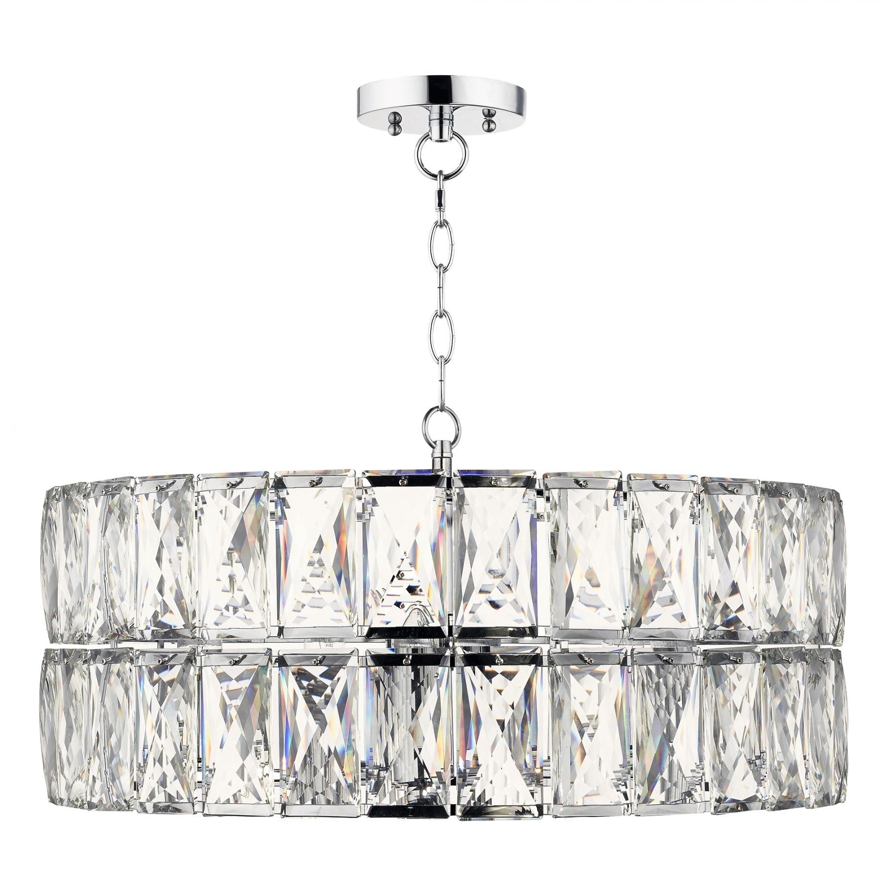 Aurora 1,3,5 Light Crystal Pendant Polished Chrome