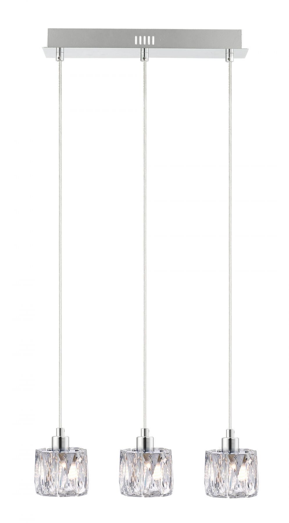 Aurora 3 Light Extra Small Crystal Pendant Bar