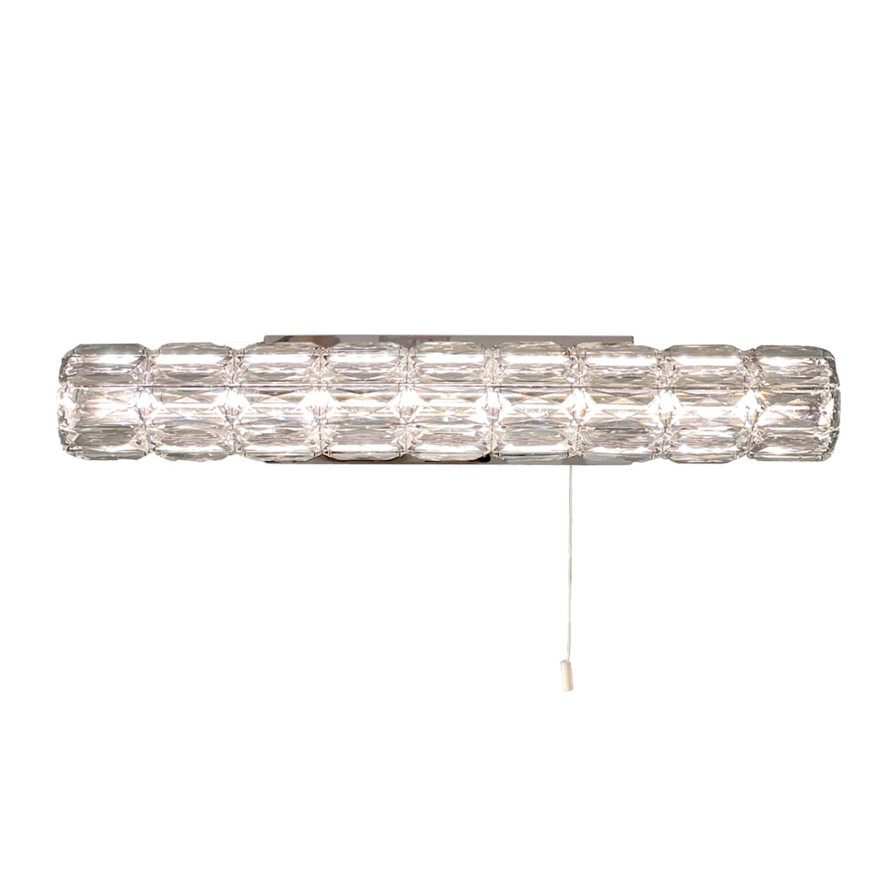 Aurora LED Crystal Bathroom Wall Light IP44 - Polished Chrome