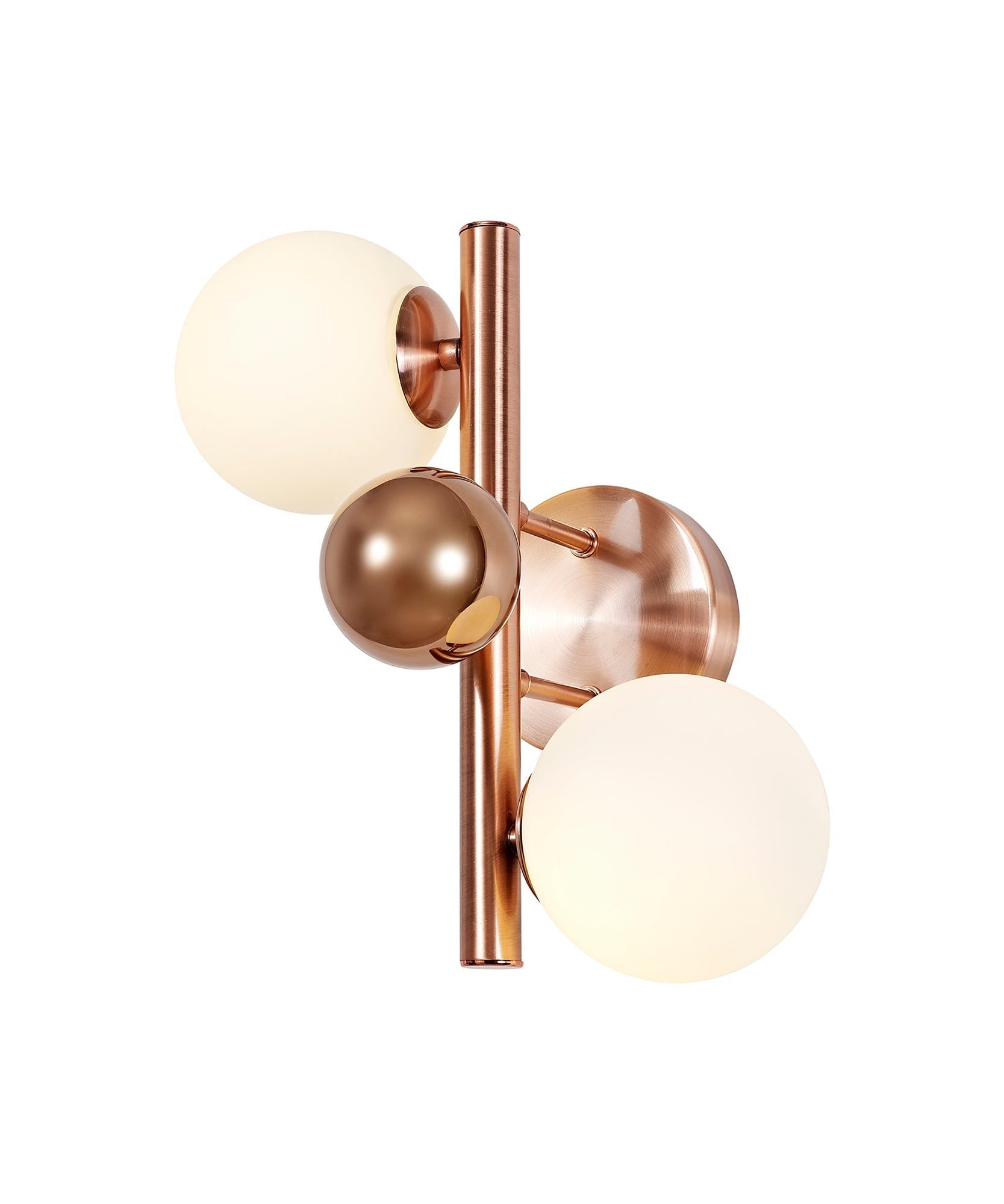 Austin Wall Light, 2Lt x G9, Copper & Opal Glass IP20