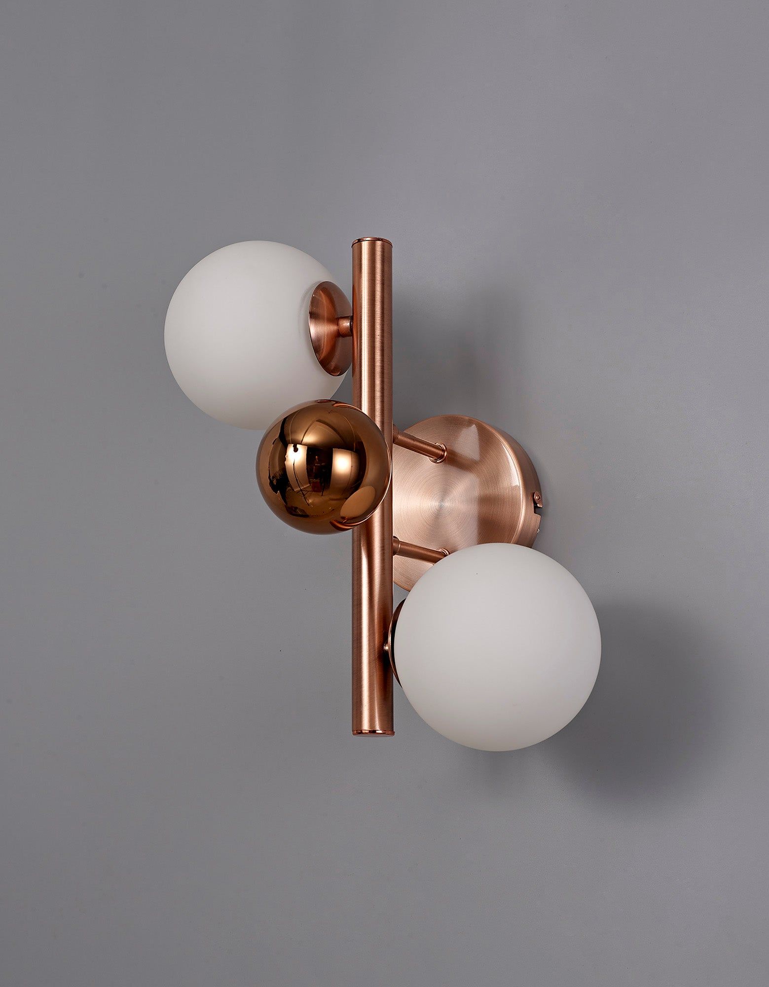 Austin Wall Light, 2Lt x G9, Copper & Opal Glass IP20