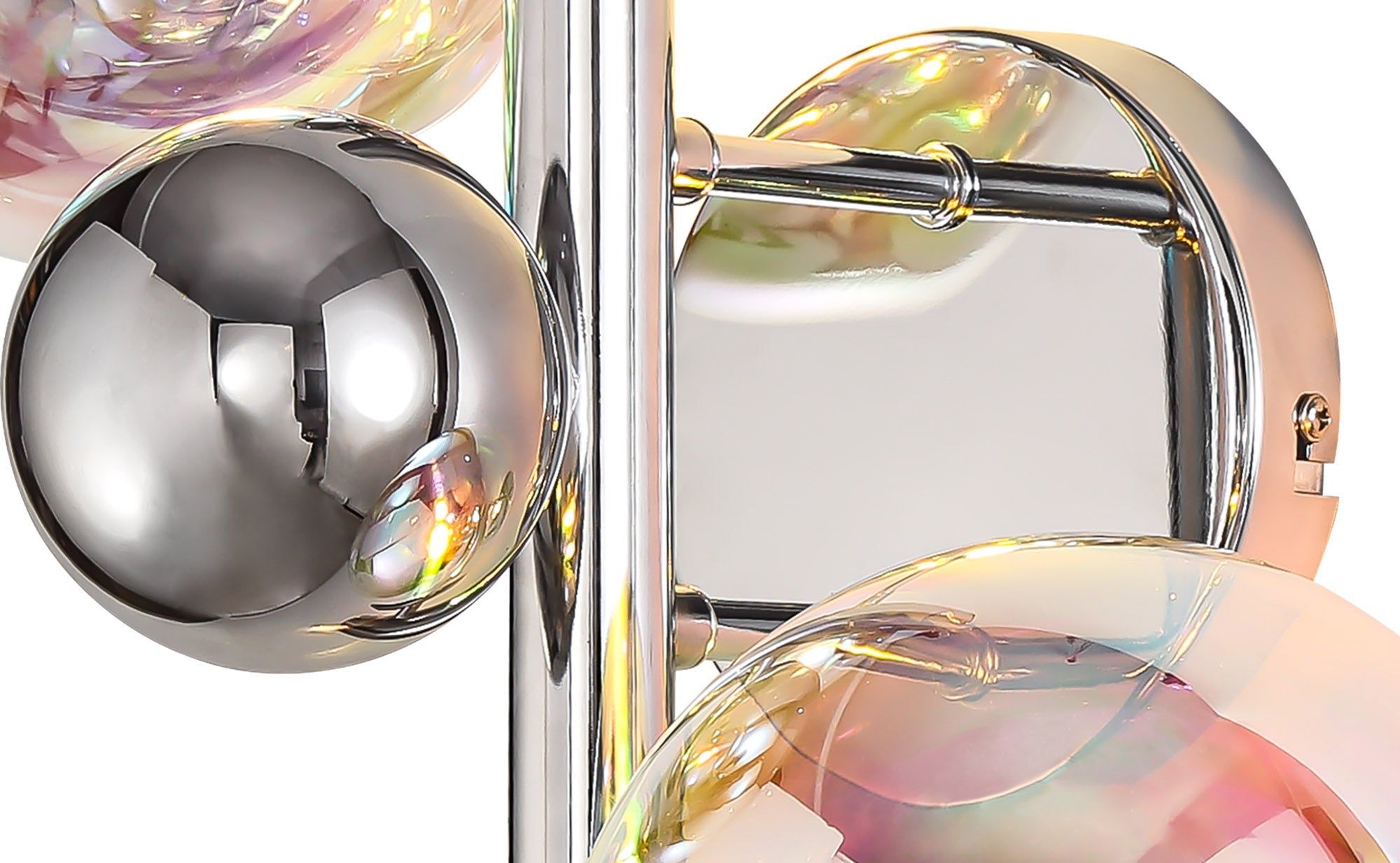 Austin Wall Light, 2Lt x G9, Polished Chrome & Iridescent Glass IP20