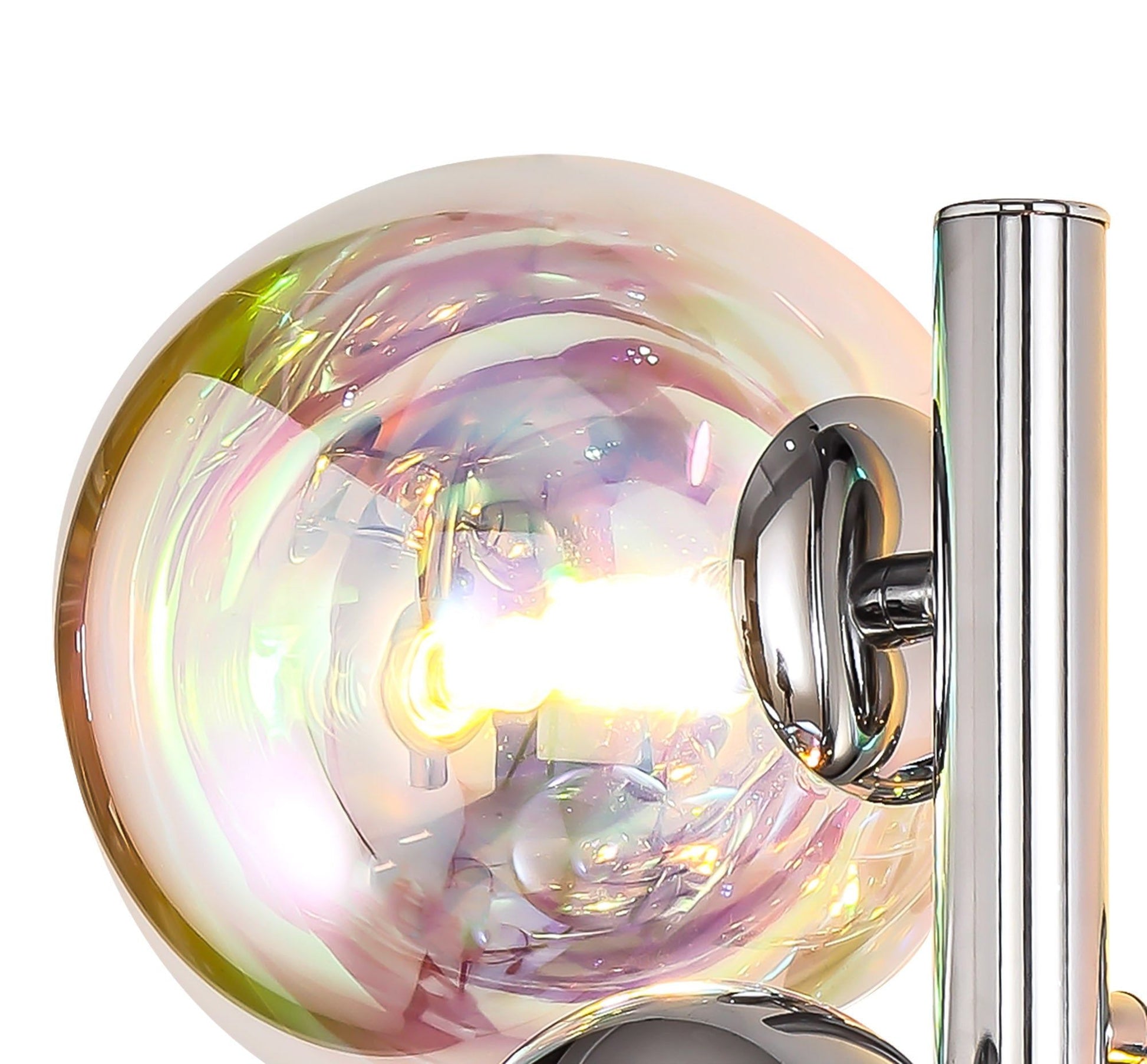 Austin Wall Light, 2Lt x G9, Polished Chrome & Iridescent Glass IP20