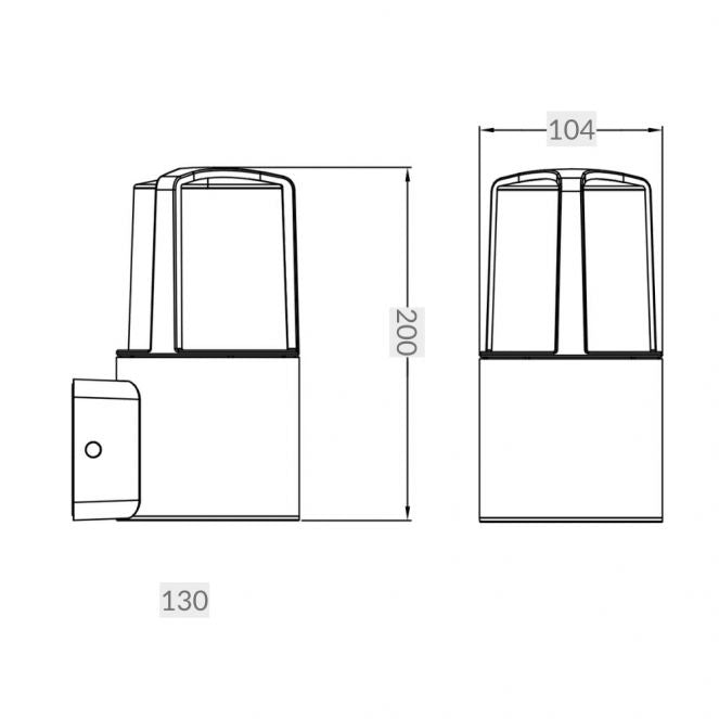 Austin One Light Black Wall Light