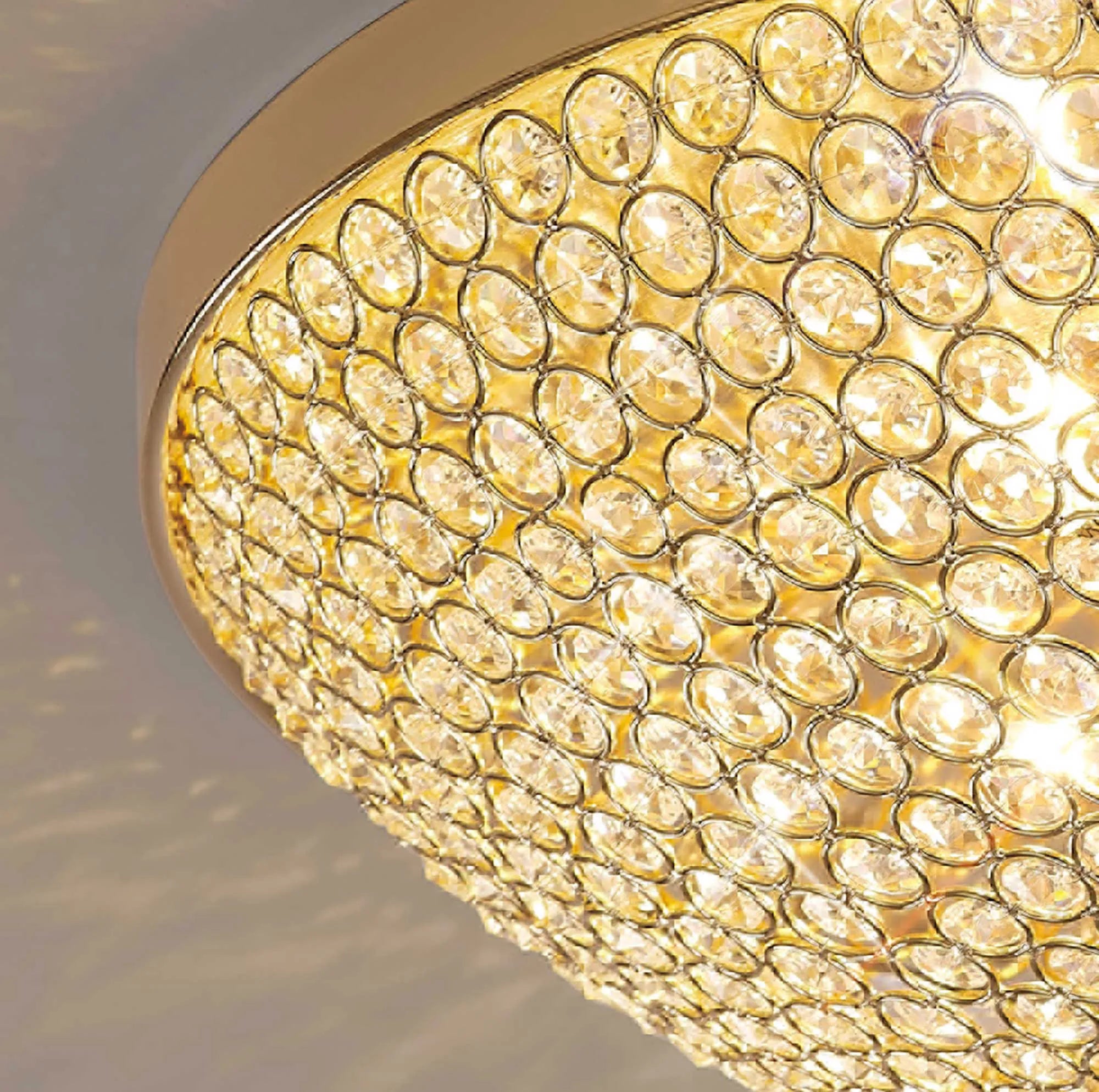 Ava 4/6/9Lt Flush Light- Polished Nickel/ French Gold Finishes