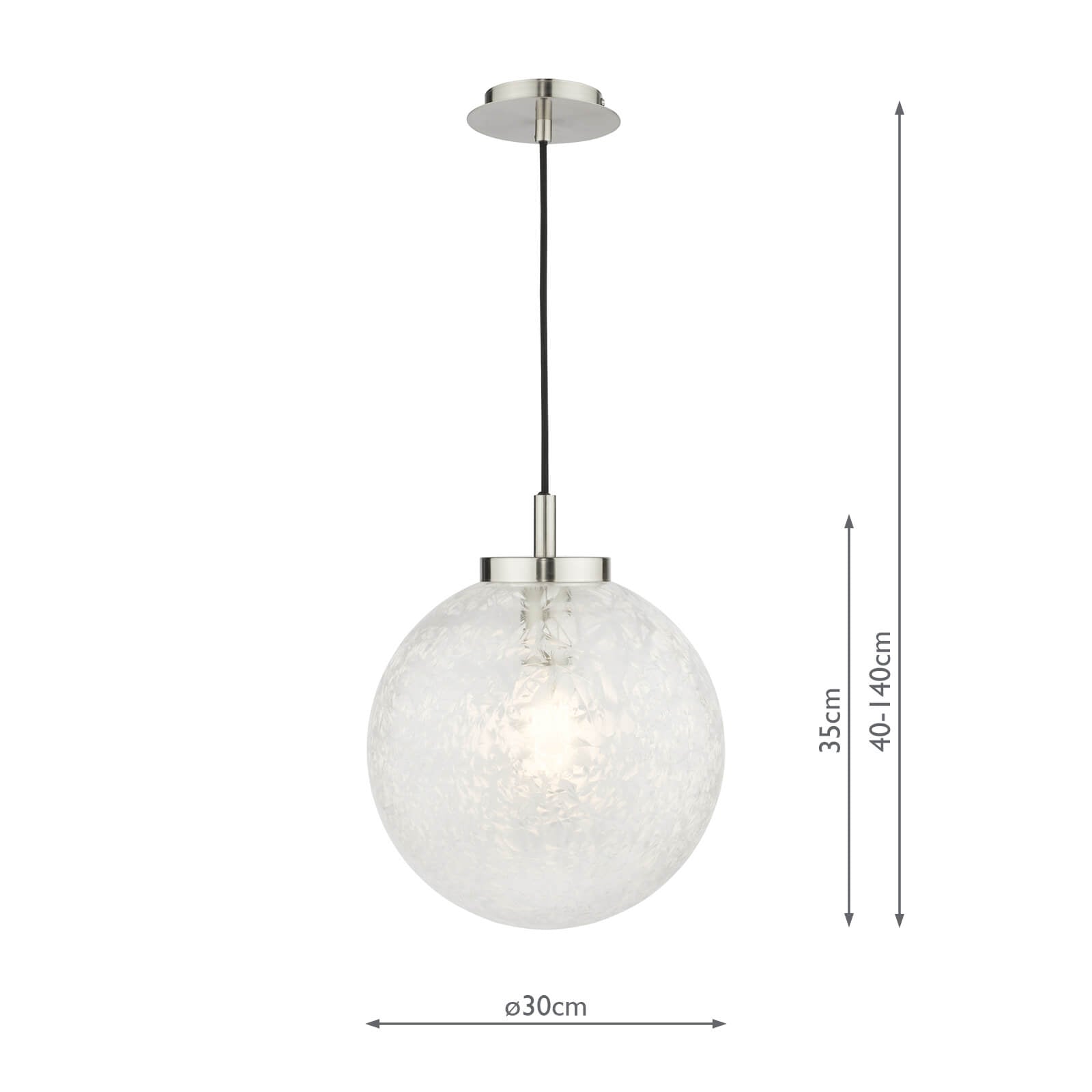 Avari 1 Light Pendant Satin Brass/Satin Nickel And Clear Frosted Glass