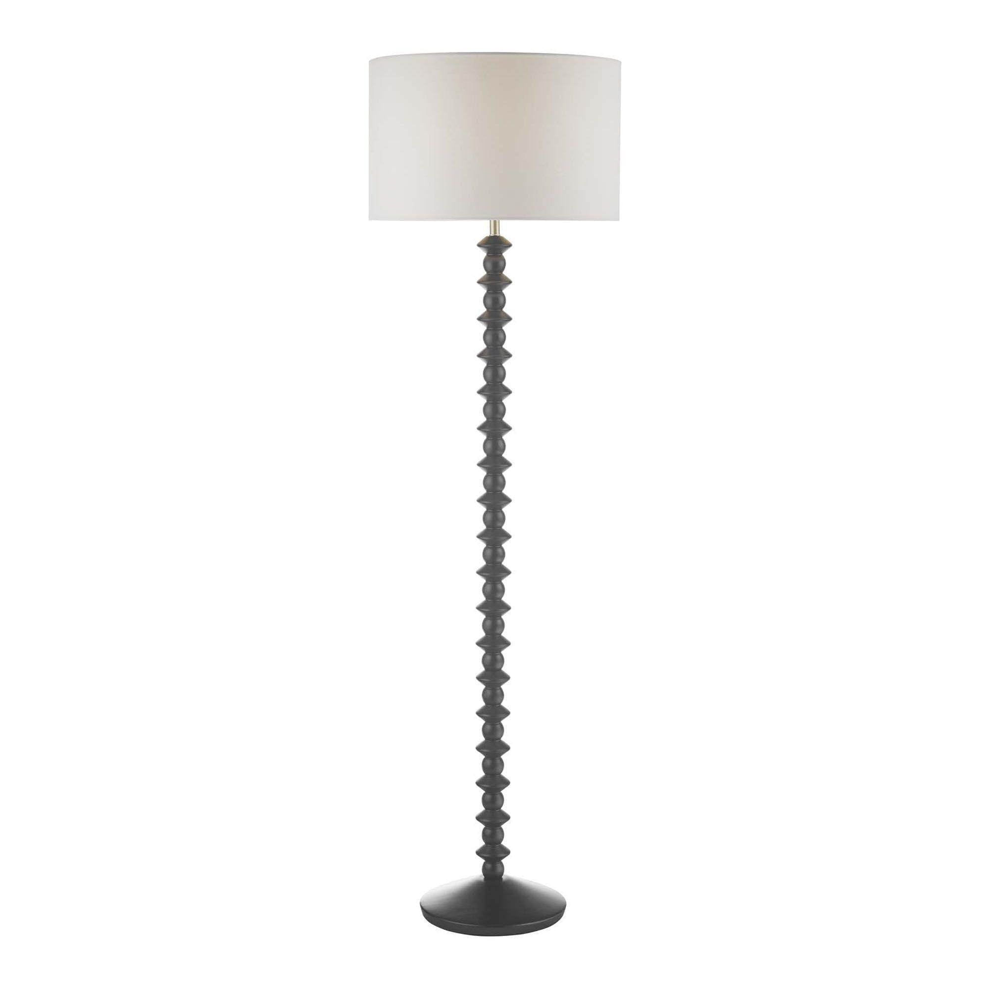 Dar Azana Floor Lamp Base Only Black Ash Finish - Cusack Lighting