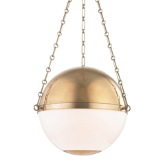 Sphere No.1 2/3Lt Pendant - Aged Brass