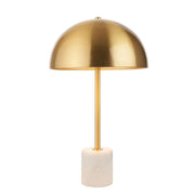 Paradiso Table Lamp- Brushed Aged Brass & White Marble