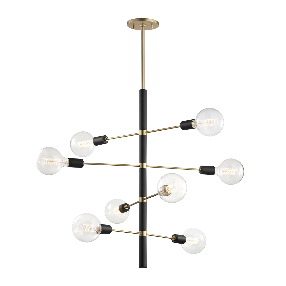 Astrid 4/8Lt Centre Ceiling Light - Brass