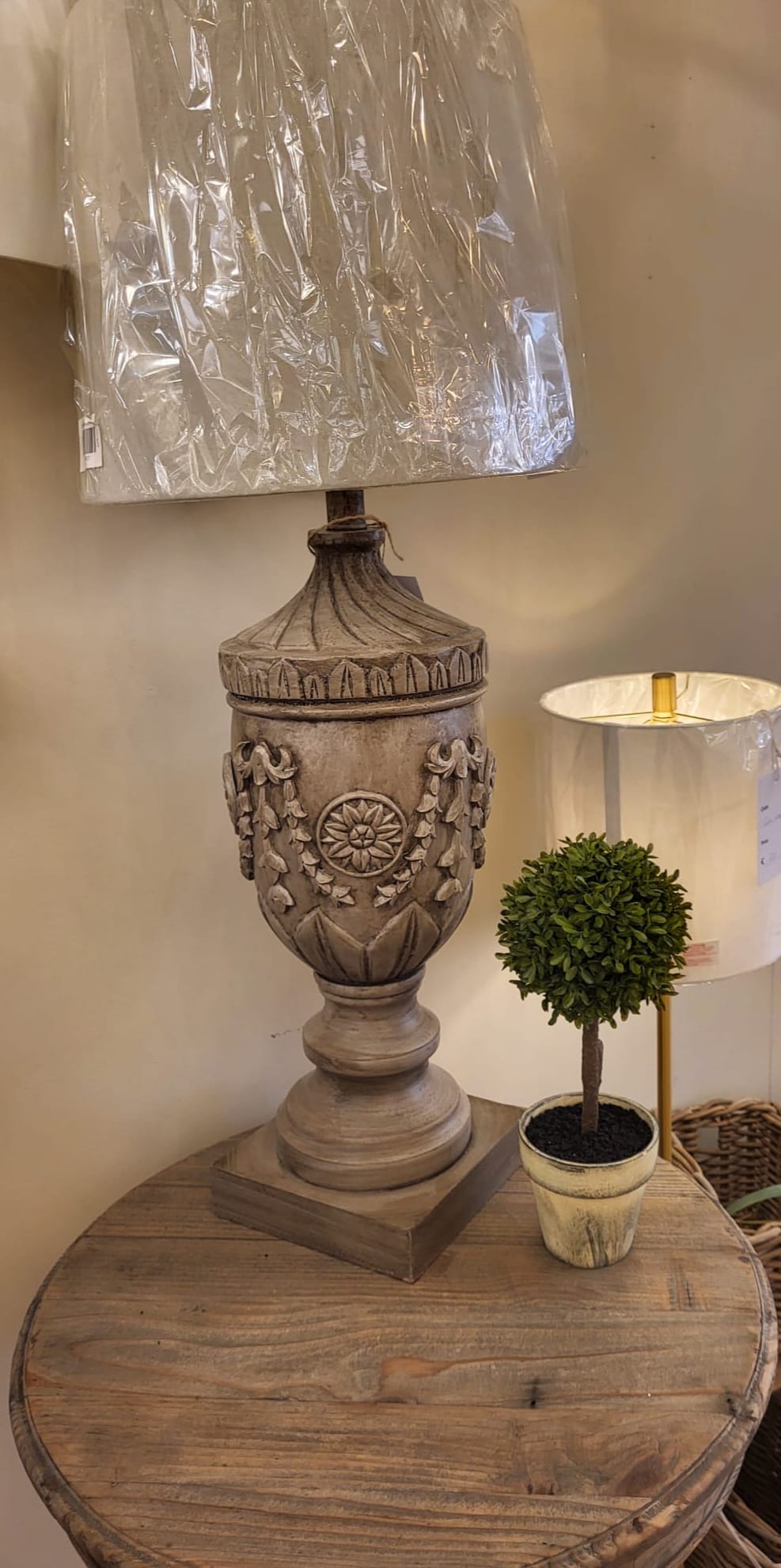 Bengal Table Lamp with White Shade