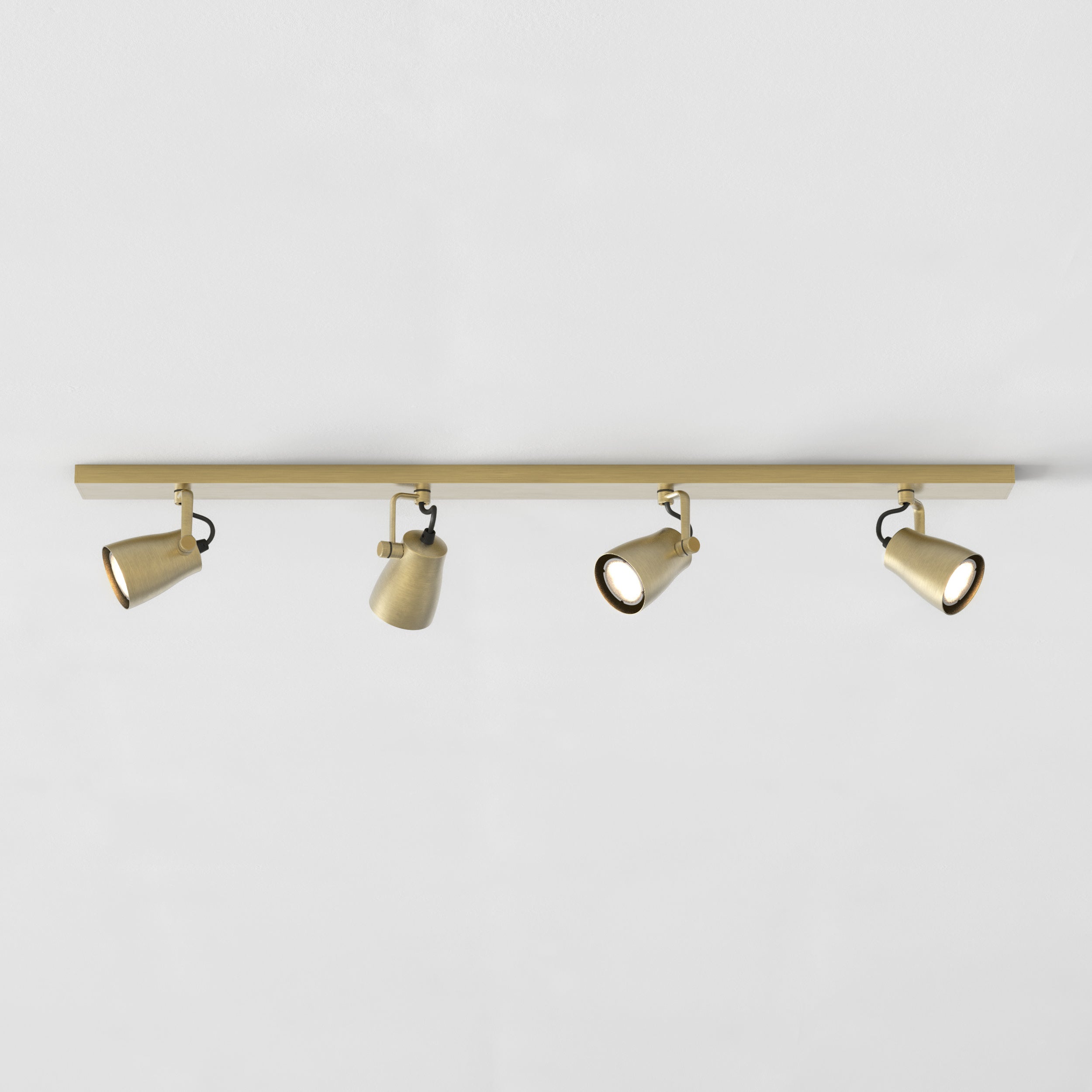 Juno Triple/Four Bar Indoor Spotlight in Bronze/Matt Brushed Brass GU10 IP20