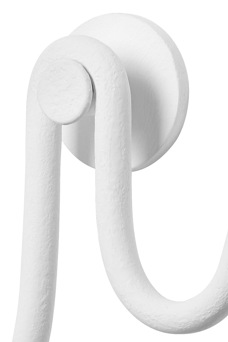 Anastasia 1Lt Wall Sconce - White Gesso