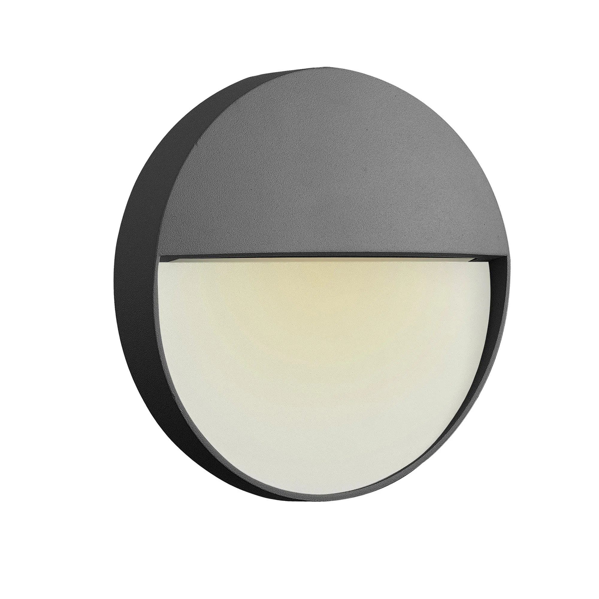 Baker Outdoor Wall Lamp Small Round, 3W LED, 3000K, 155lm, IP54, Anthracite, 3yrs Warranty