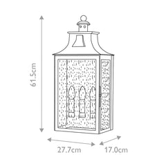 Balmoral 3 Light Wall Lantern Old Bronze