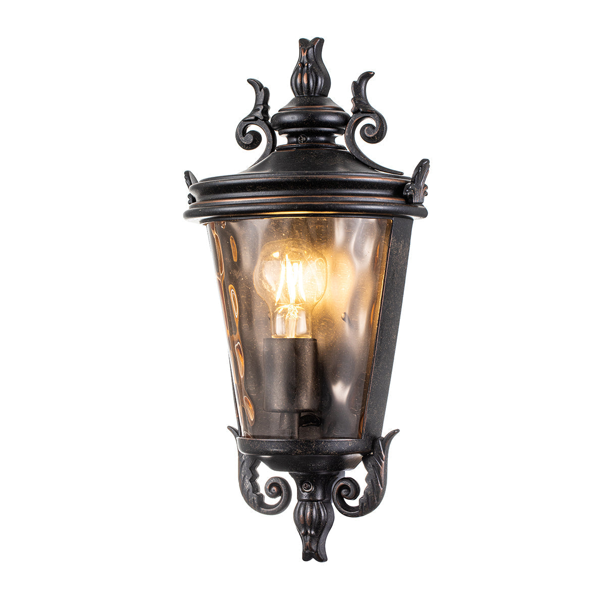 Baltimore Medium Half Lantern – Weathered Bronze Finish
