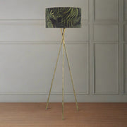Bamboo Floor Lamp Antique Brass Base Only