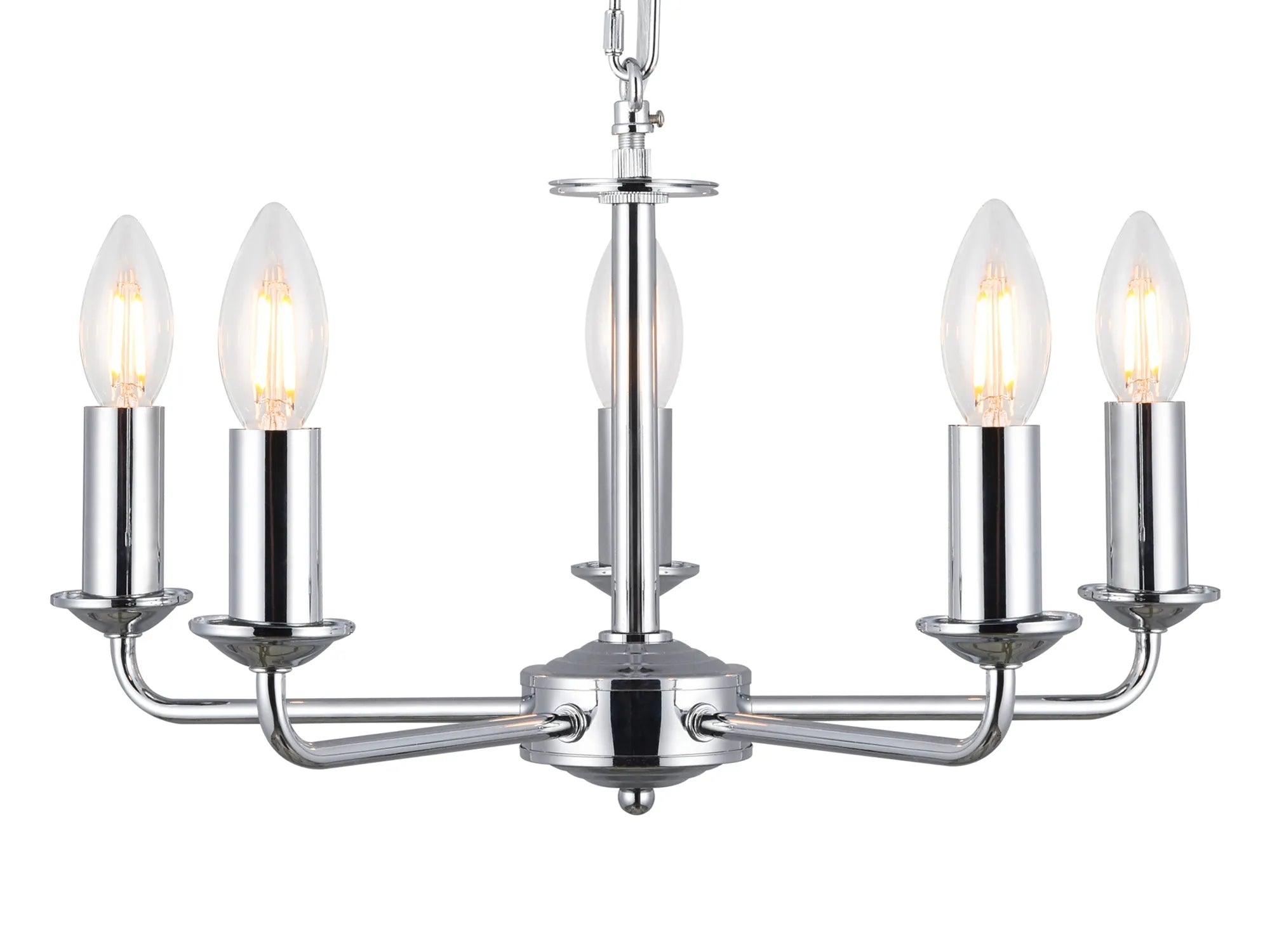 Banyan 5 Light Multi Arm Pendant Without Shade Antique Brass/ Polished Chrome/ Gold