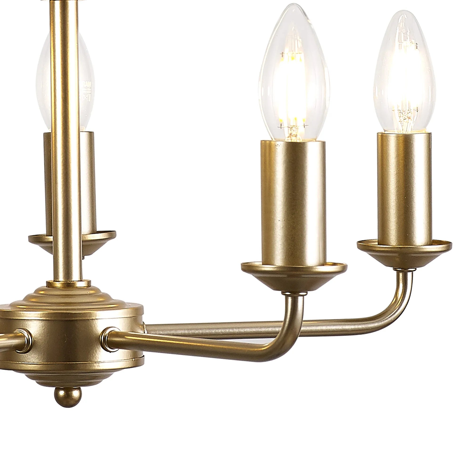 Banyan 5 Light Multi Arm Pendant Without Shade Antique Brass/ Polished Chrome/ Gold