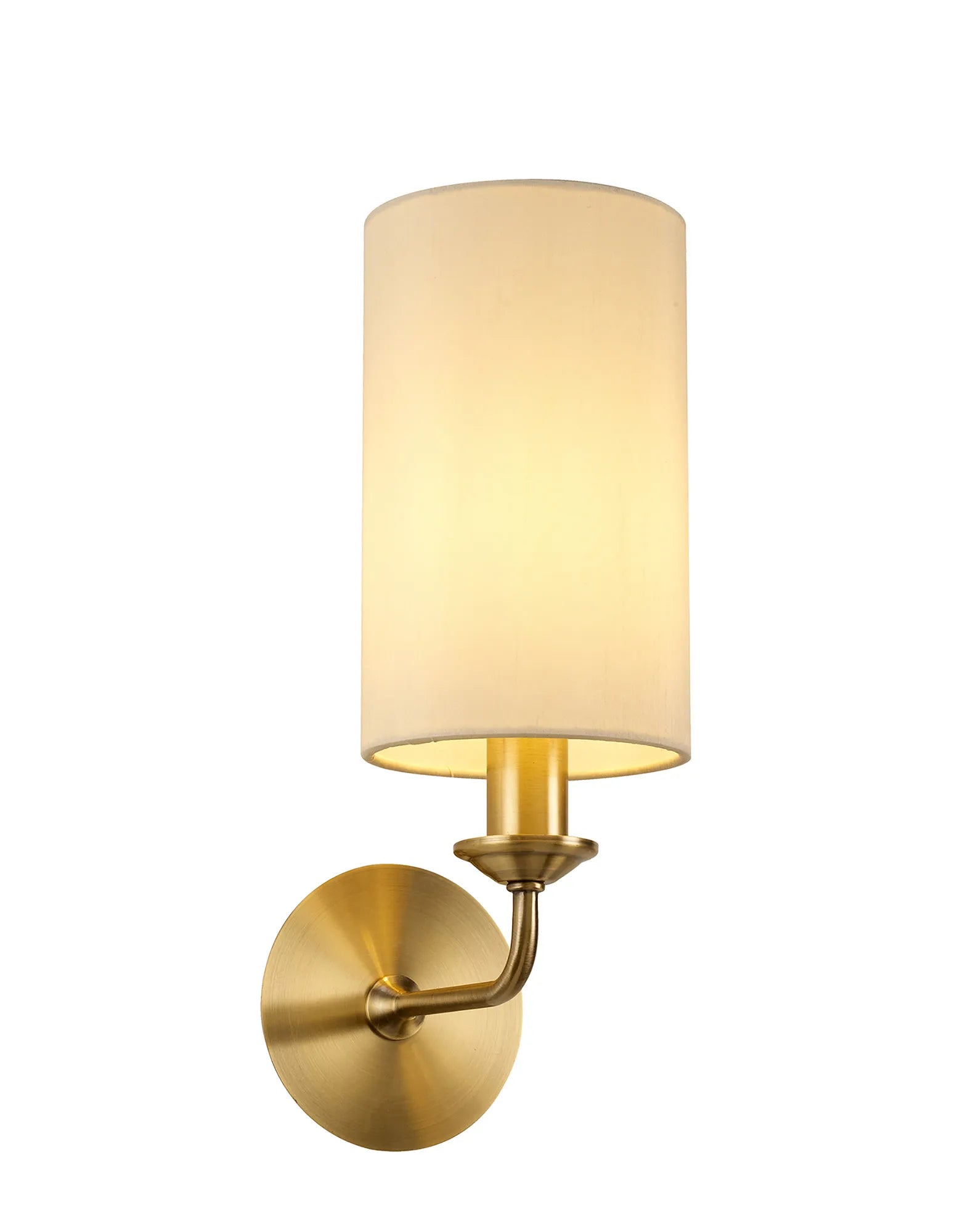 Banyan 1L Switched  Wall Light E14 With Antique Brass With Various Glass Shade Colours IP20