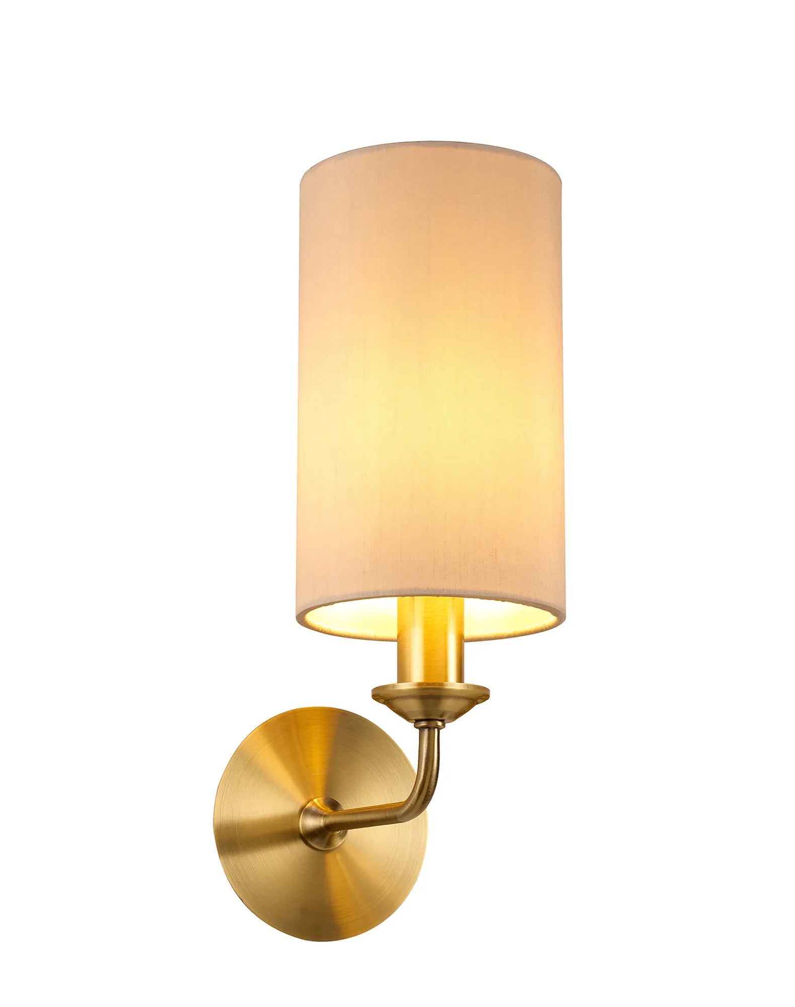 Banyan 1L Switched  Wall Light E14 With Antique Brass With Various Glass Shade Colours IP20