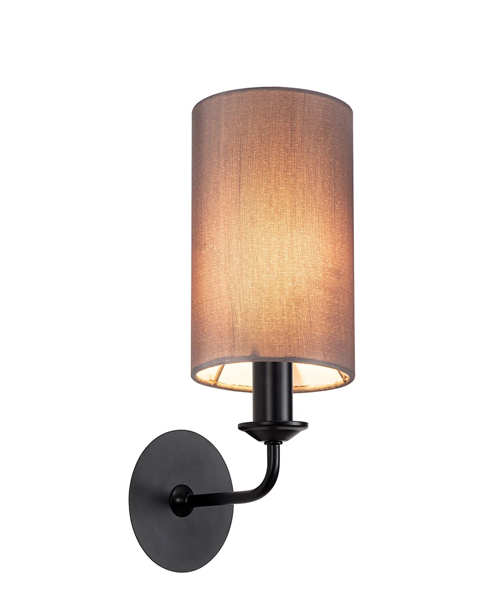 Banyan 1L Switched  Wall Light E14 With Antique Brass With Various Glass Shade Colours IP20