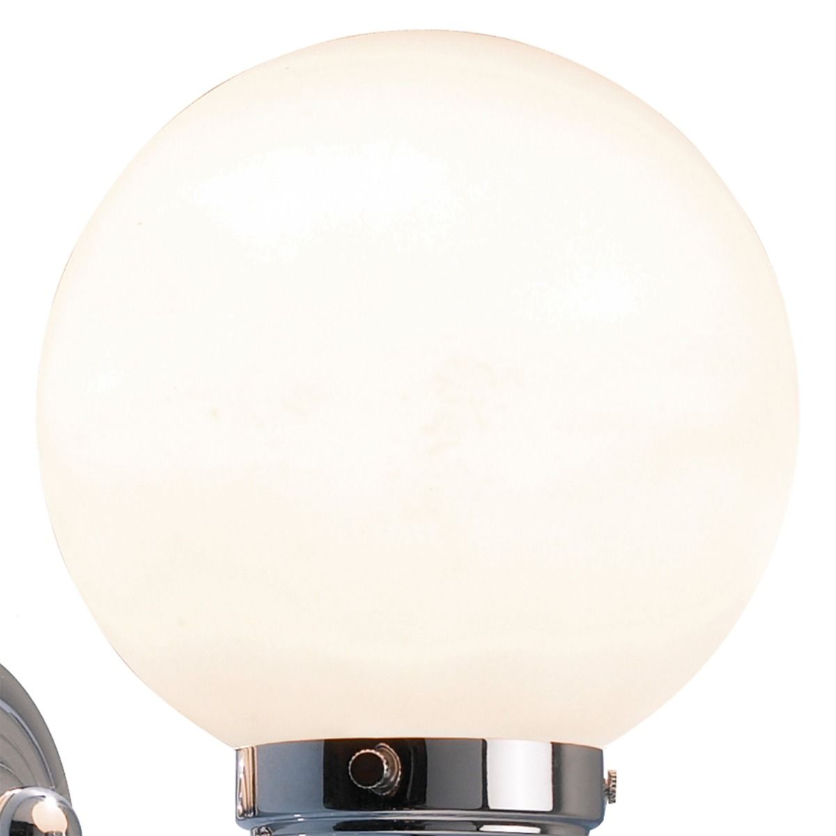 Barclay Bathroom Wall Light Antique Brass/Polished Chrome Opal Glass IP44