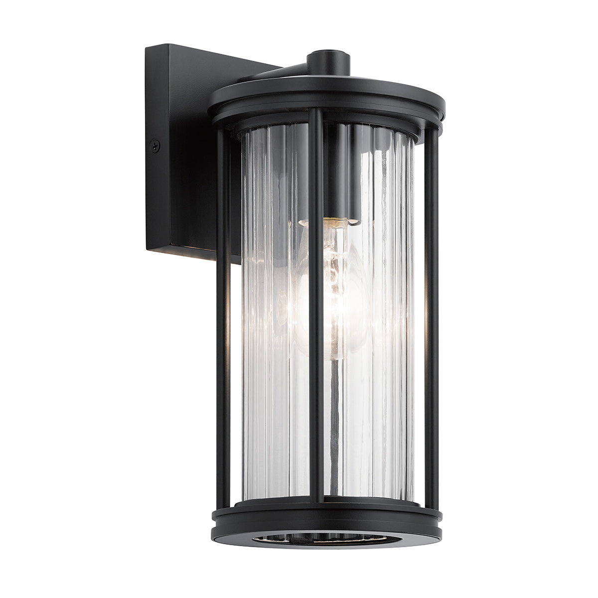 Barras Small Wall Lantern - Black Finish