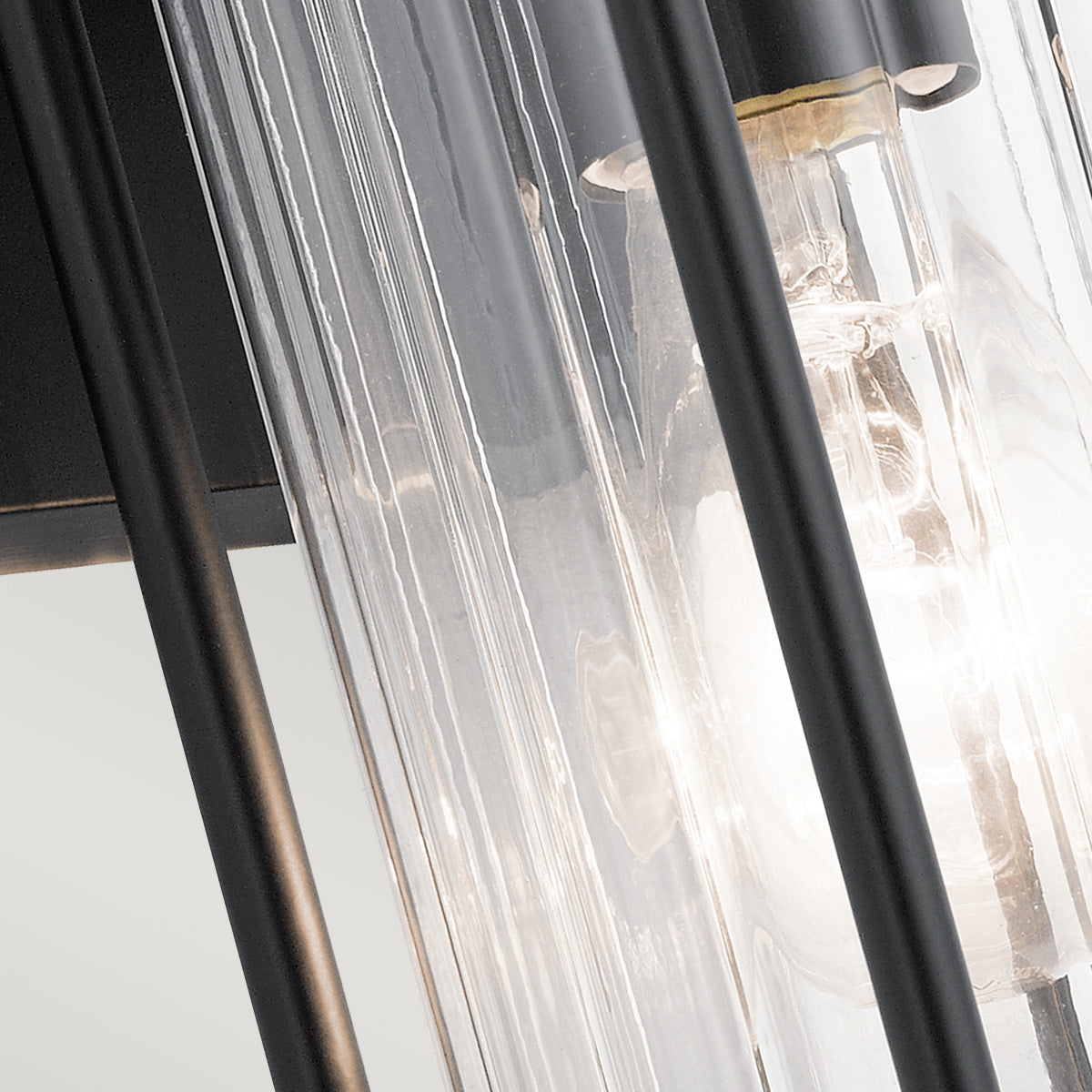 Barras Small Wall Lantern - Black Finish