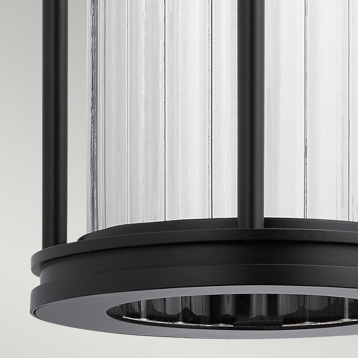 Barras Medium Wall Lantern - Black Finish