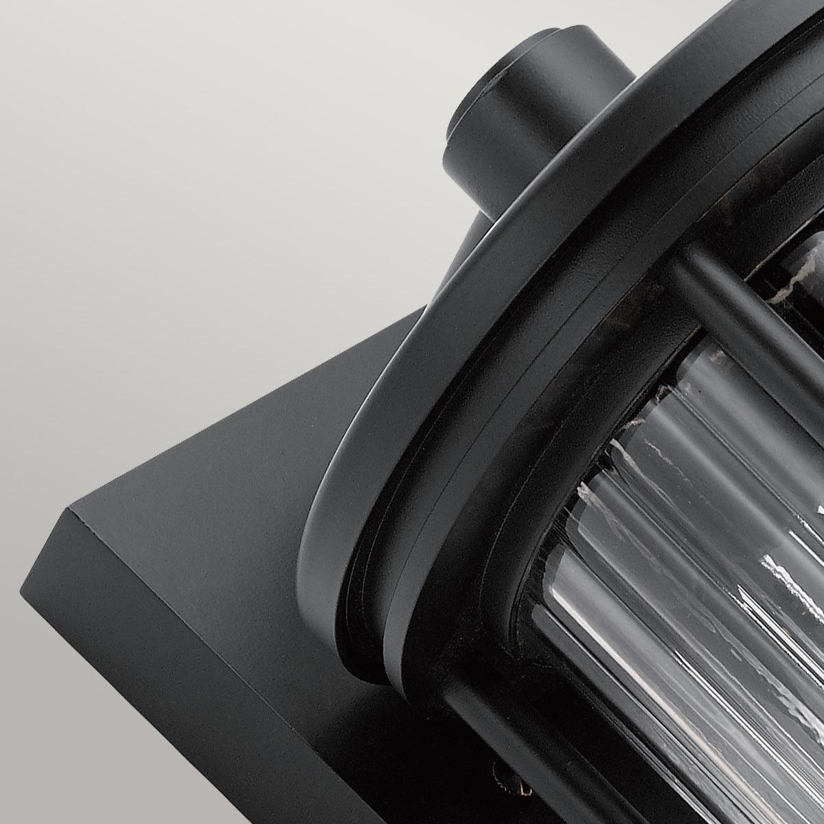 Barras Medium Wall Lantern - Black Finish