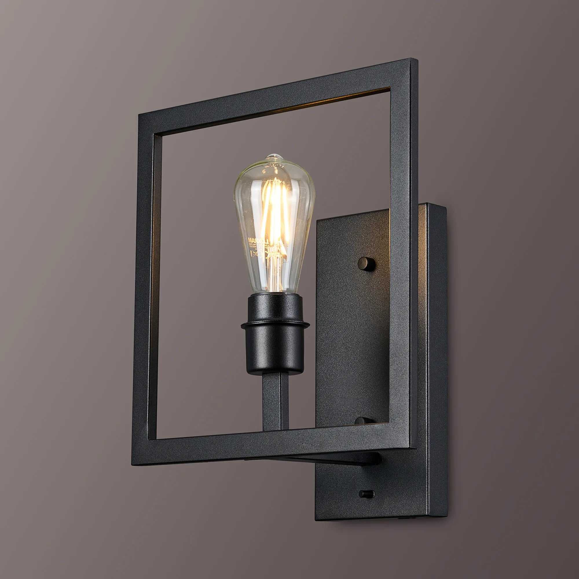 Braxton Wall Lamp Switched (FRAME ONLY) Without Shade, 1 Light E27