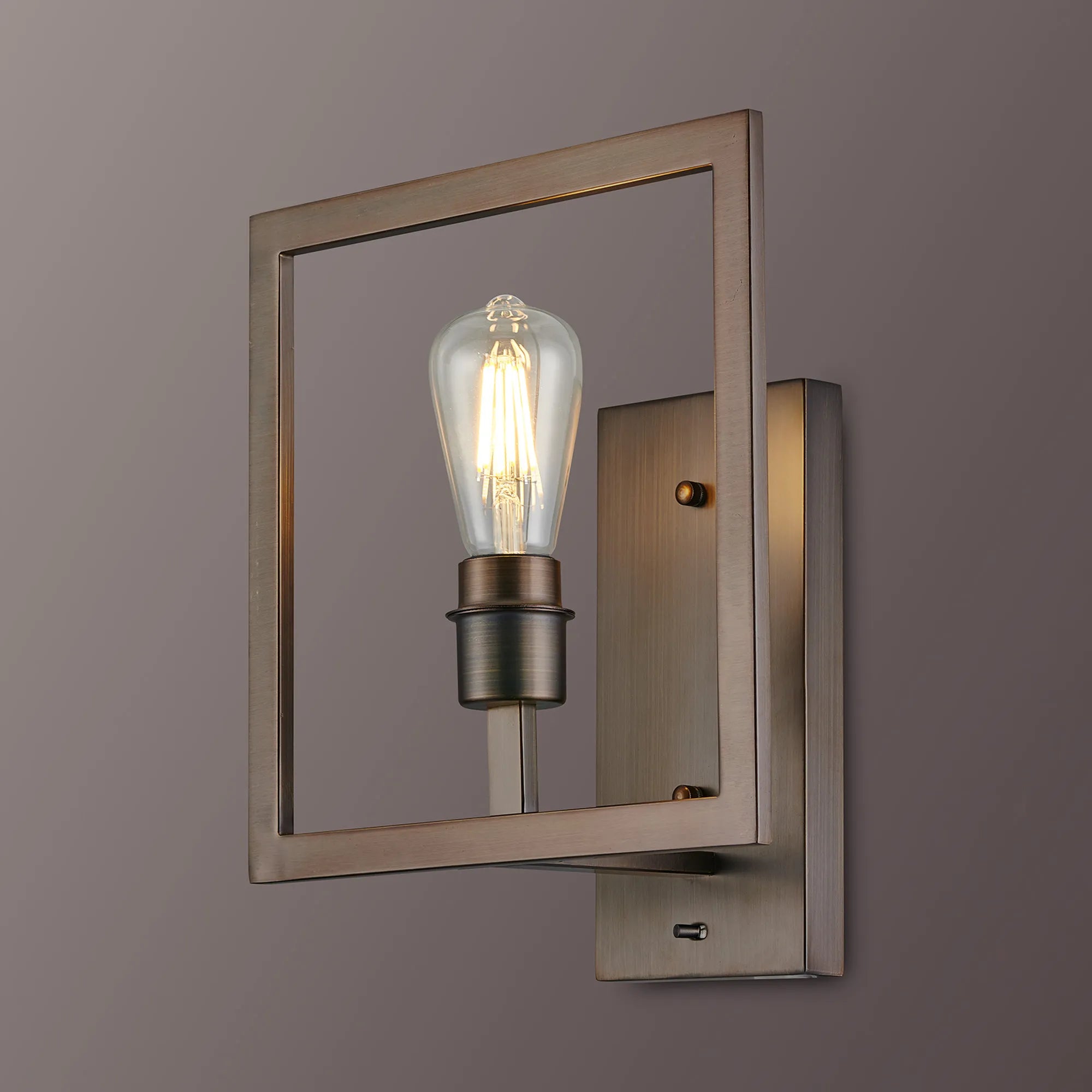 Braxton Wall Lamp Switched (FRAME ONLY) Without Shade, 1 Light E27