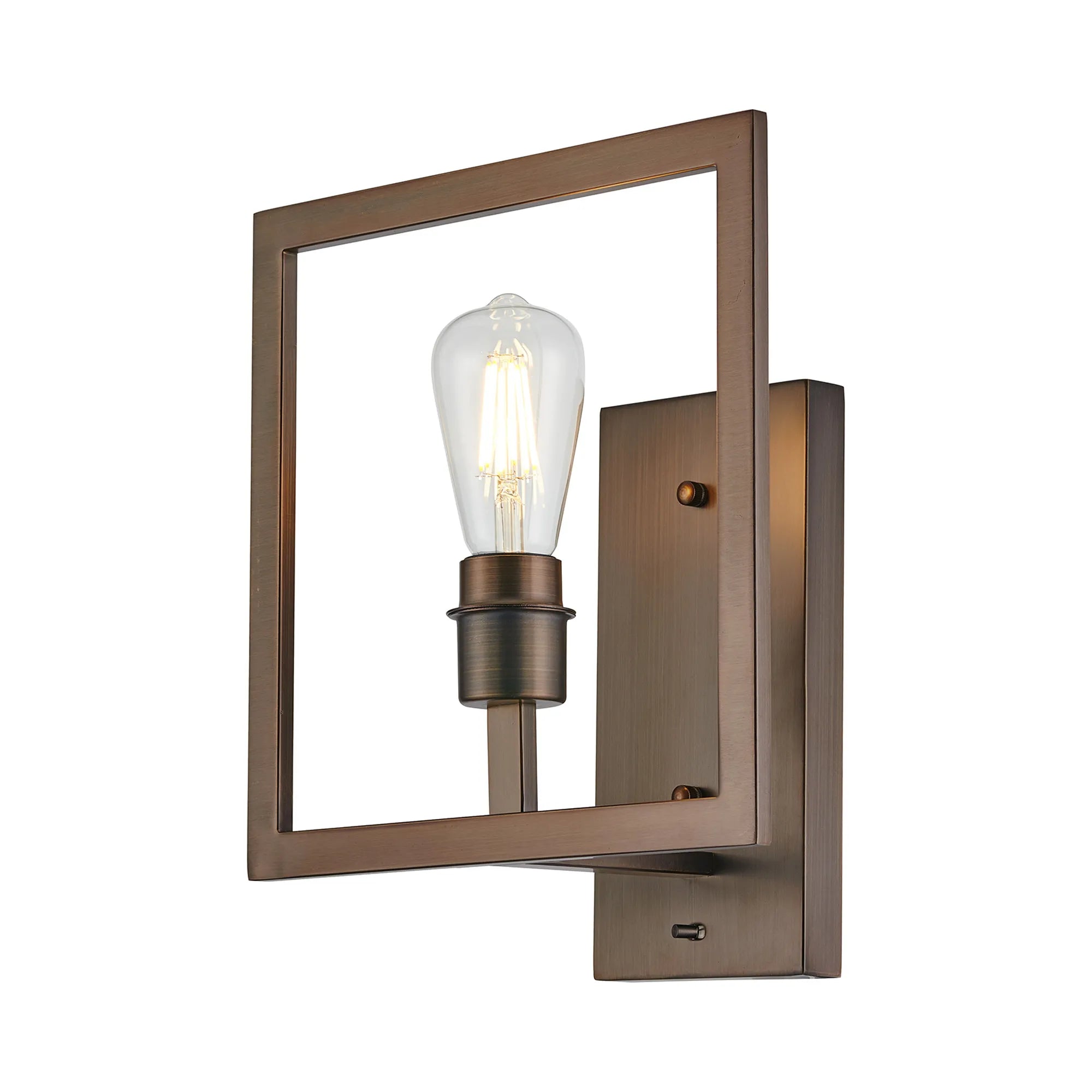 Braxton Wall Lamp Switched (FRAME ONLY) Without Shade, 1 Light E27