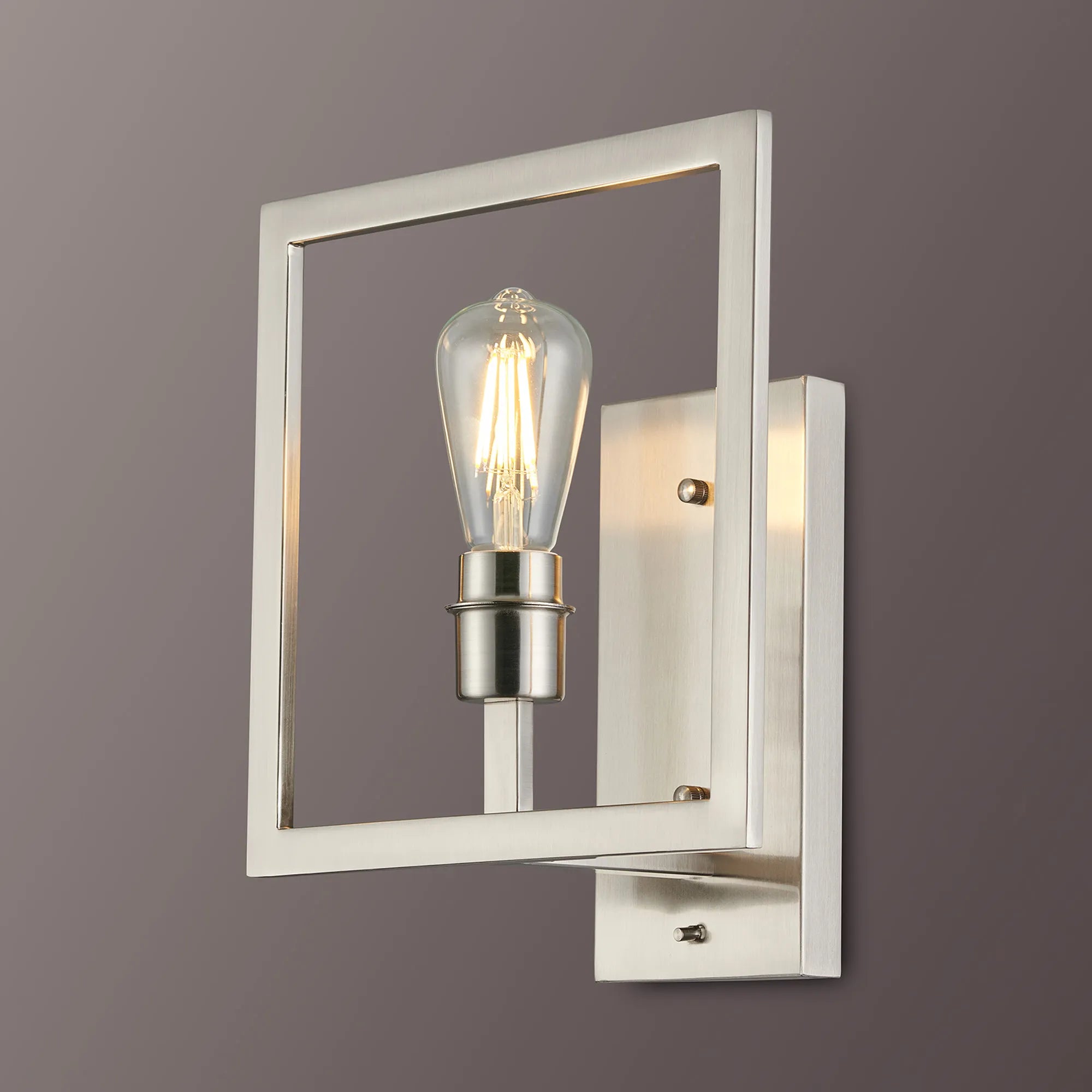 Braxton Wall Lamp Switched (FRAME ONLY) Without Shade, 1 Light E27