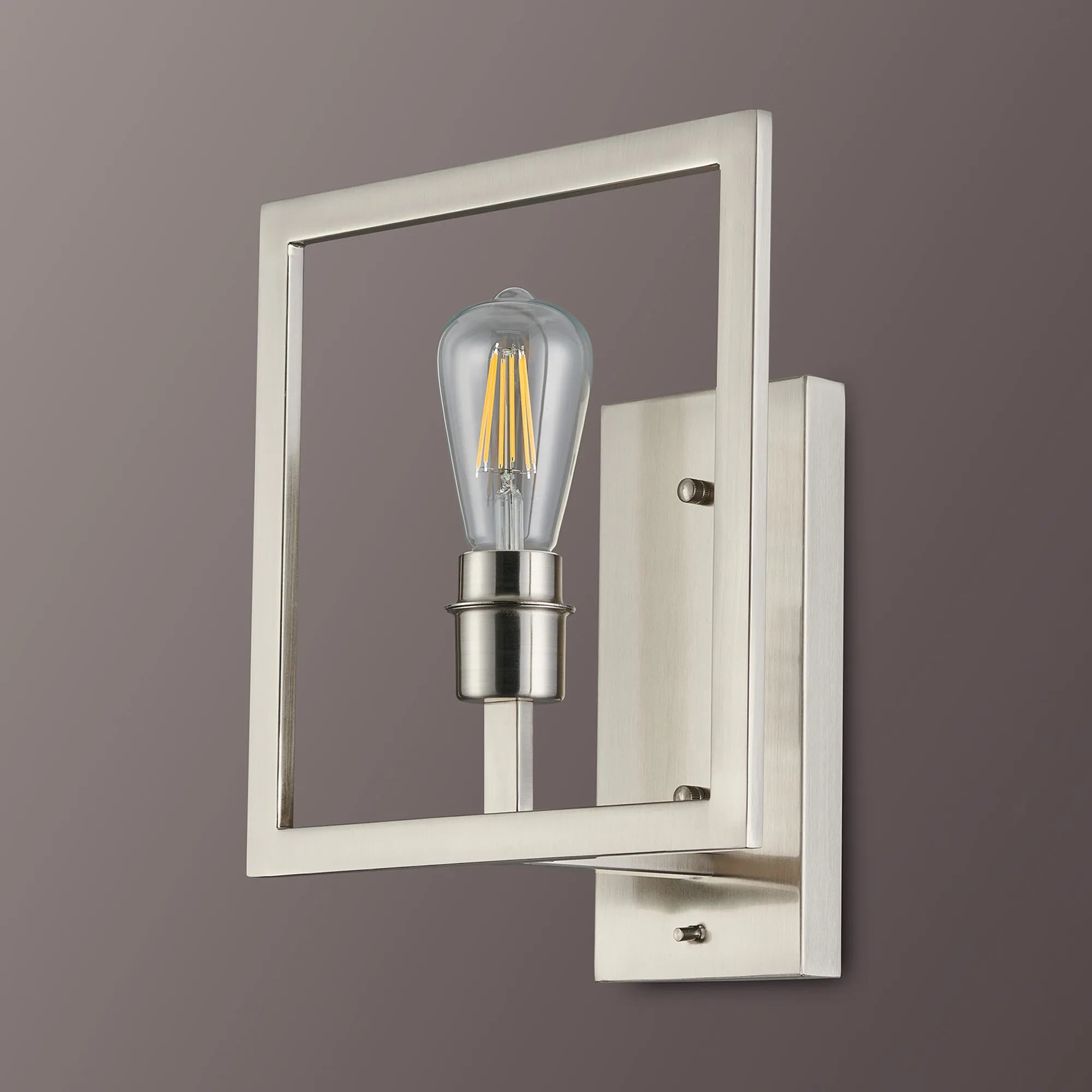 Braxton Wall Lamp Switched (FRAME ONLY) Without Shade, 1 Light E27