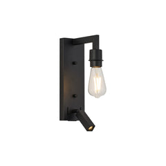 Braxton Wall Lamp (FRAME ONLY) Without Shade, 1 Light E27 + Reading Light USB-A & USB-C 3W LED, 3000K, 270lm
