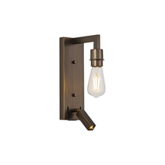 Braxton Wall Lamp (FRAME ONLY) Without Shade, 1 Light E27 + Reading Light USB-A & USB-C 3W LED, 3000K, 270lm