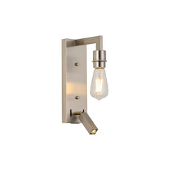 Braxton Wall Lamp (FRAME ONLY) Without Shade, 1 Light E27 + Reading Light USB-A & USB-C 3W LED, 3000K, 270lm