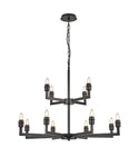 Braxton Multi Arm 2 Tier Pendant Without Shade, 4 + 8 Light E27 Frame Only
