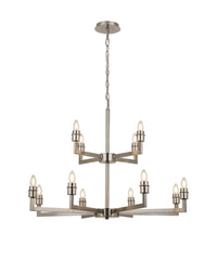 Braxton Multi Arm 2 Tier Pendant Without Shade, 4 + 8 Light E27 Frame Only